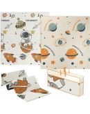 Двулицево топлоизолиращо килимче за игра космос 180x200см